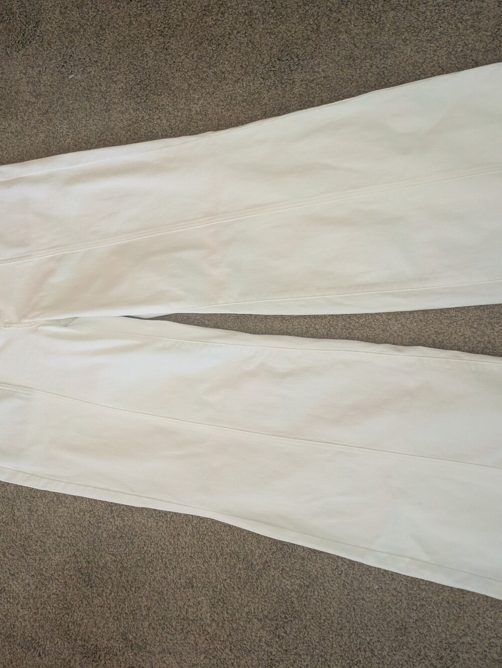 White House Black Market Cream Wide Leg Flare Jeans